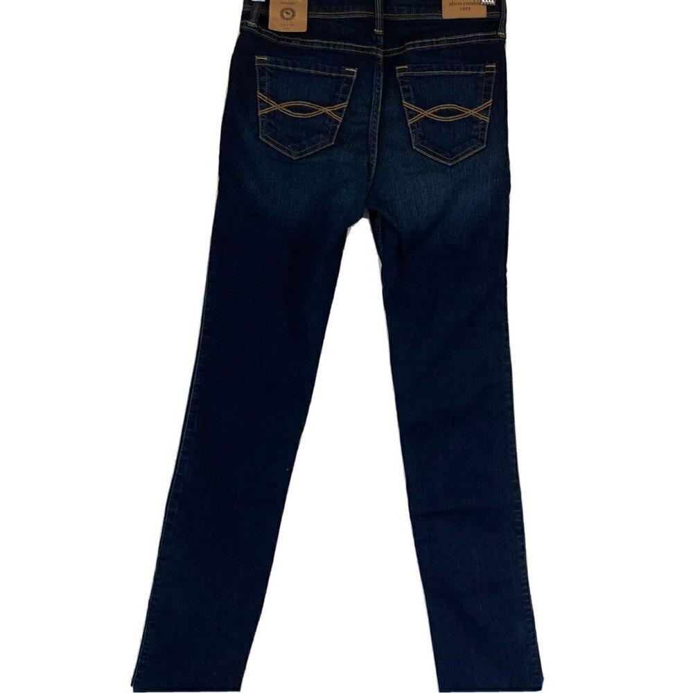 Abercrombie Kids NWT Straight Dark Wash 5-Pocket Blue Jeans  Size Slim 13/14